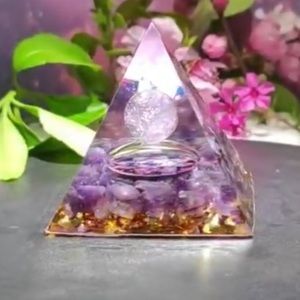 Orgonite Amethyst Crystal Sphere Pyramid